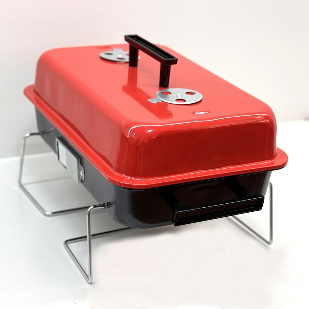 Compact tabletop charcoal grill no electricity required for backyard camping picnics beach outings