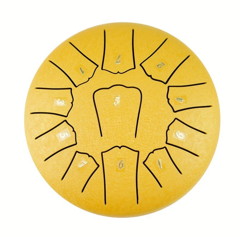 Boshlovchilar uchun 11 ta notli 6 dyuymli turkuaz po'lat tilchali davul