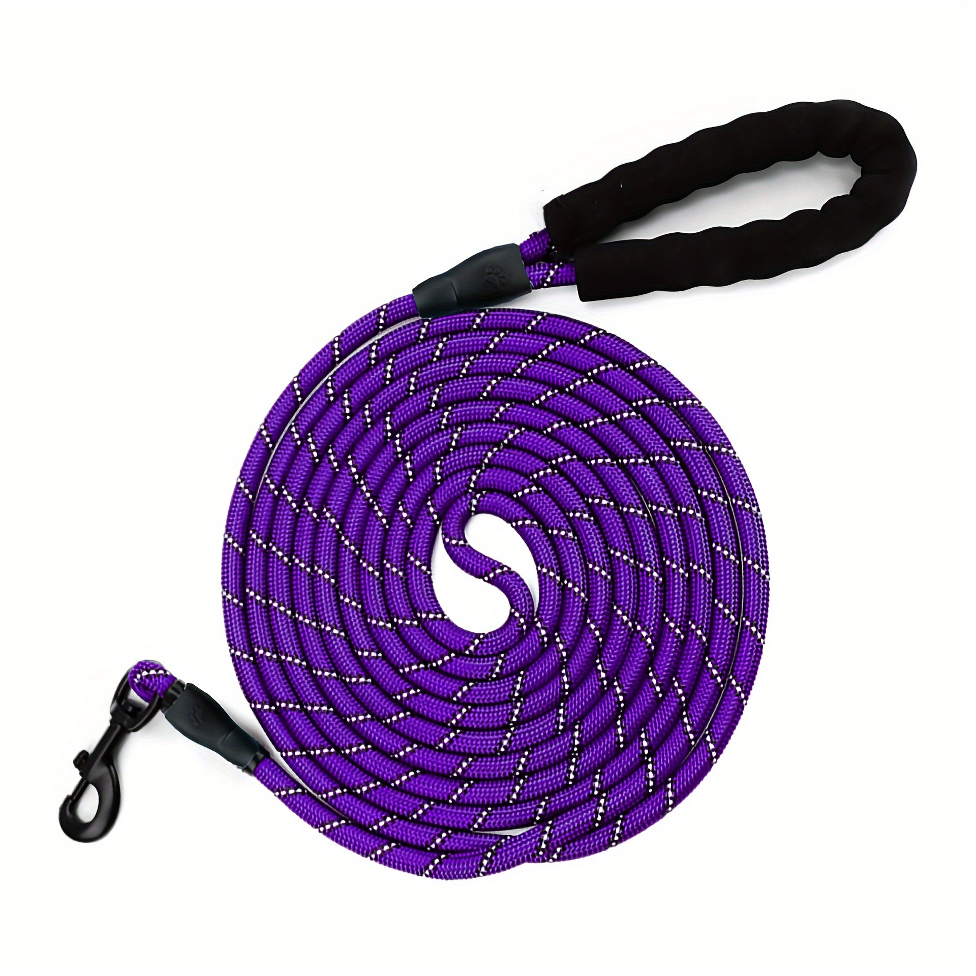 Reflective Nylon Dog Leash for Medium and Large Dogs with Stripes Pattern