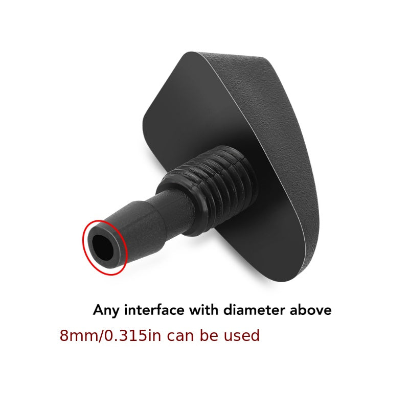 2pcs Car Windshield Wiper Nozzle Kit Universal Front Water Sprayer Jet