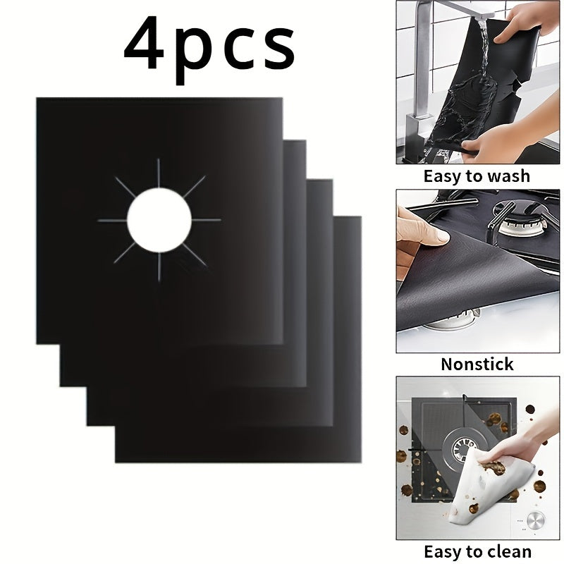 Stove Surface Protection Pads Set of 4 Oil-Resistant Gas Stove Guards Non-Stick