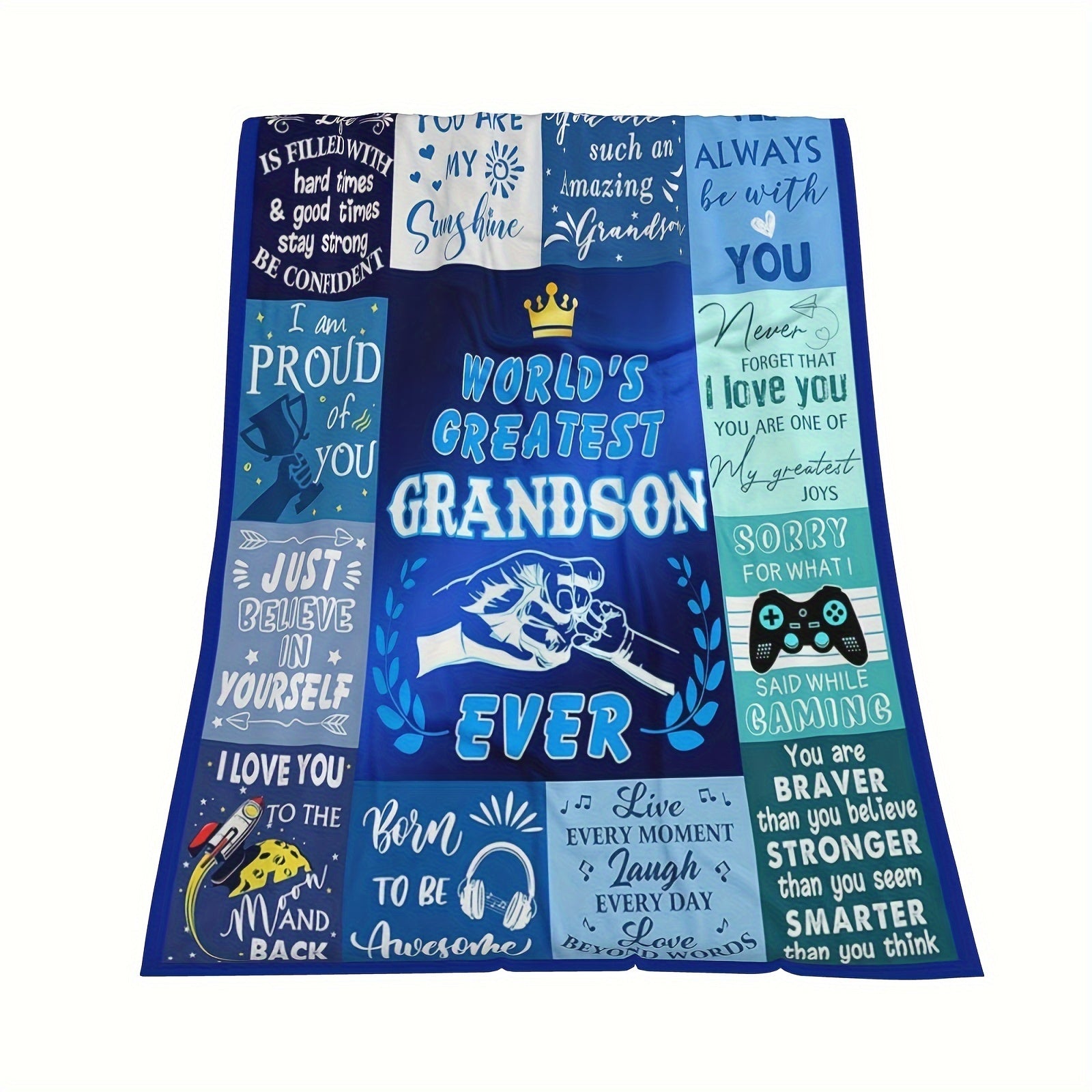 Cozy Flannel Throw Blanket for All Seasons Perfect Gift for Grandsons