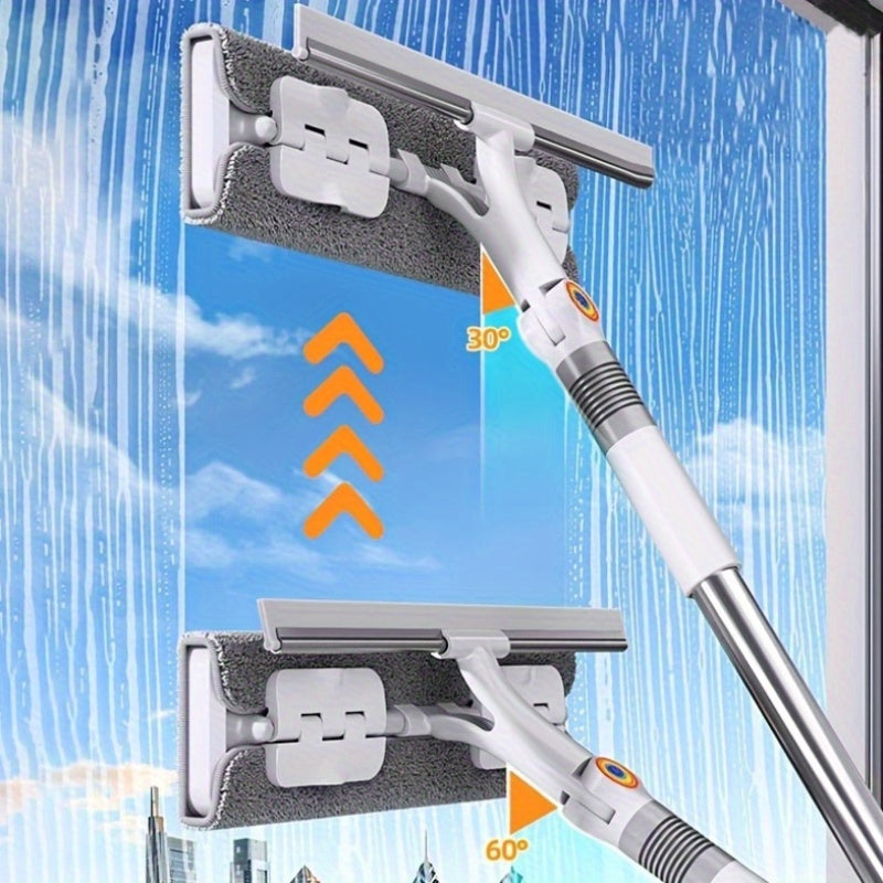 Mustahkam uy jihozi: Silikon, Metall va Plastikdan yasalgan Ko'p Qavatli Tozalash Qaychi Cho'tkasi - Shisha, Devorlar, Pol, Gilamlar, Mebel uchun ko'p funksiyali - 1 dona