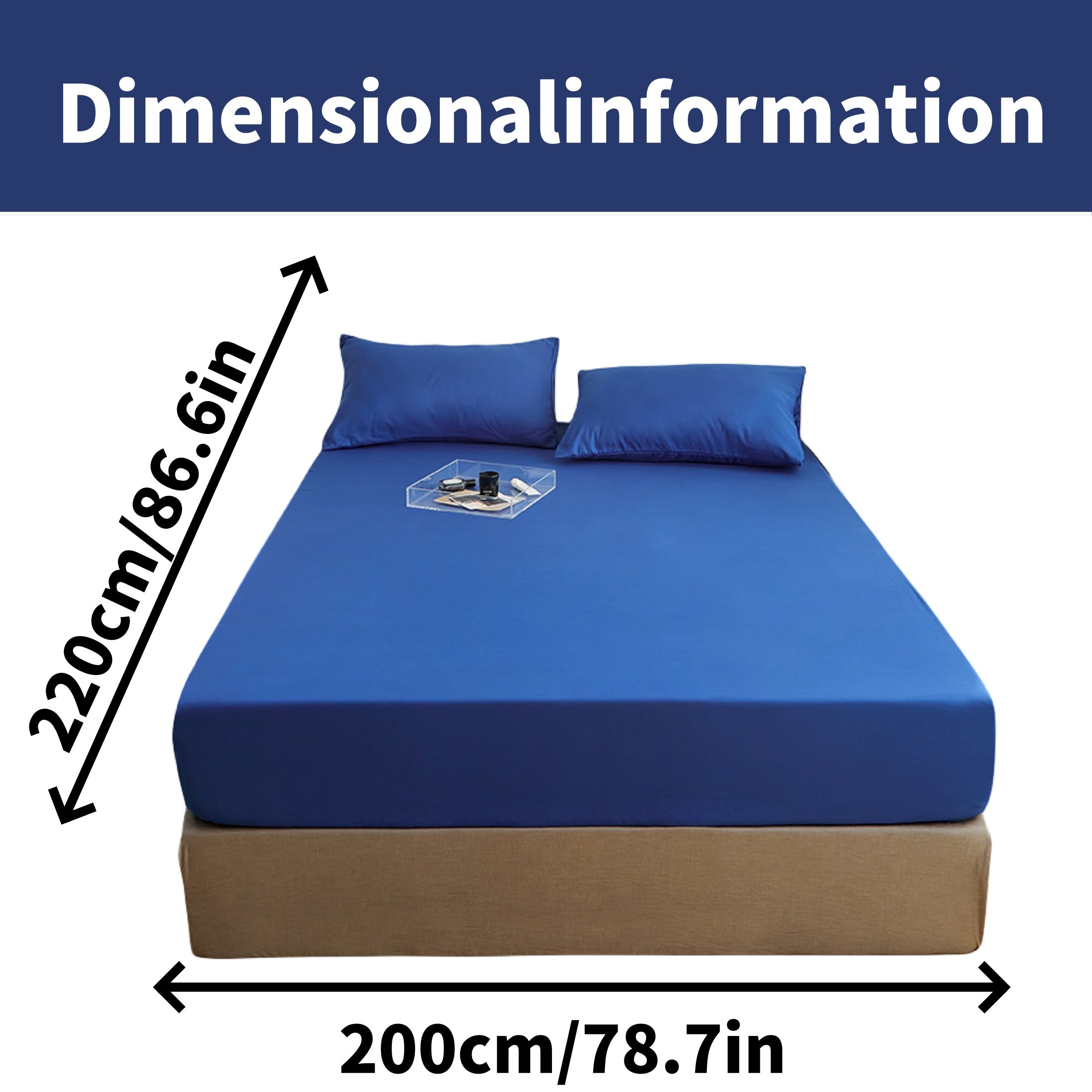 Juego de sábanas ajustadas de poliéster cepillado con 2 fundas de almohada, con bolsillo profundo, ropa de cama