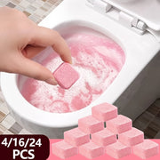 Effervescent Toilet Bowl Cleaner Tablets 4/16 Pack Deep Stain Limescale Removal