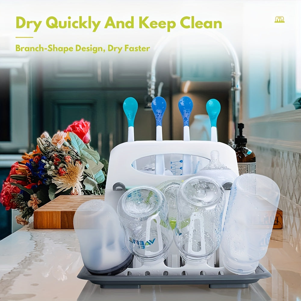 Сушилка для бутылочек, сосок, трубочек, ложек и вилок - универсальный и практичный подарок на Рождество, Хэллоуин, День благодарения, Новый год и День святого Валентина