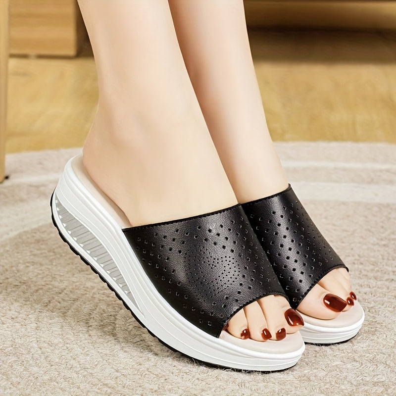 Women's Breathable Mid-Heel Sandals Lightweight Comfortable All-Season