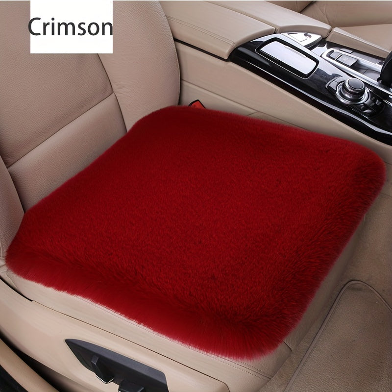 Winter Car Seat Mat Plush Knit Rectangular Soft Warm Seat Cover
