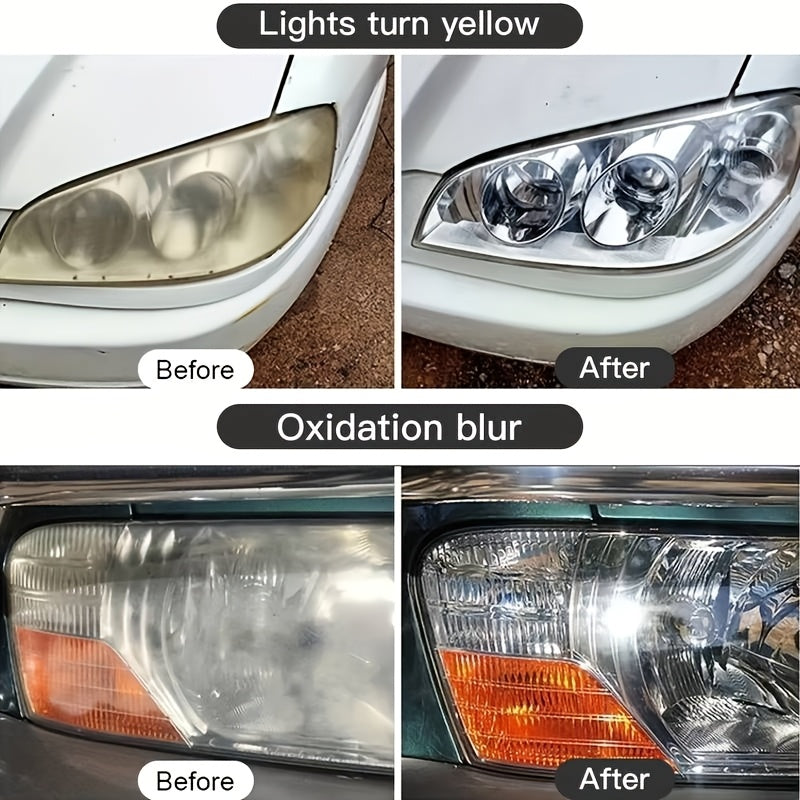 Universal Car Headlight Restoration Kit - Portable Polishing for Oxidation and Scratches