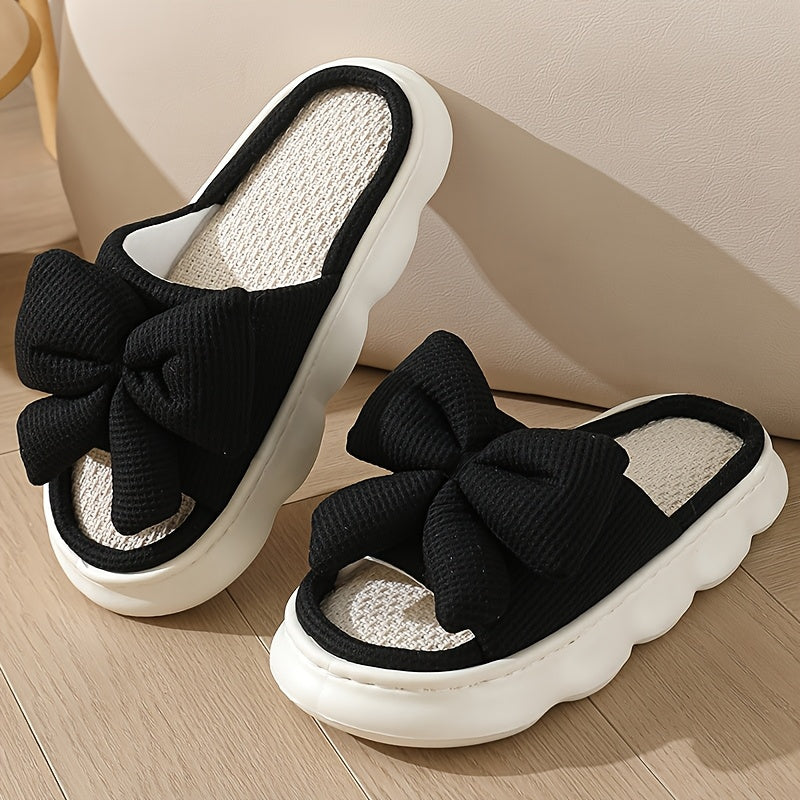 Women's Slip-On House Shoes Indoor Outdoor Slippers Breathable Arch Support Black