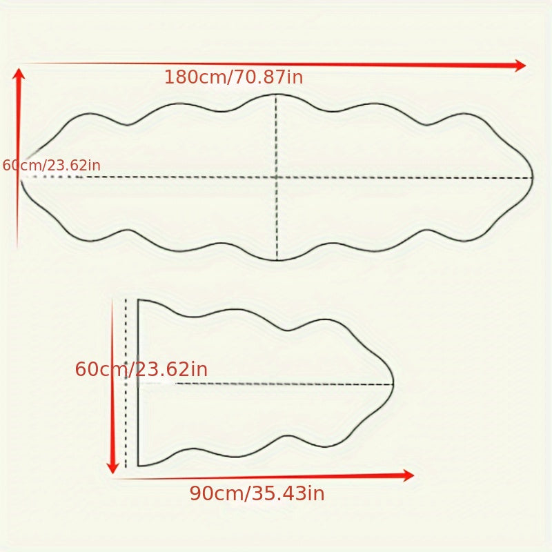 Alfombra de felpa similar a la lana de gamuza para área, 1 pieza, decoración de dormitorio interior, lavable a máquina