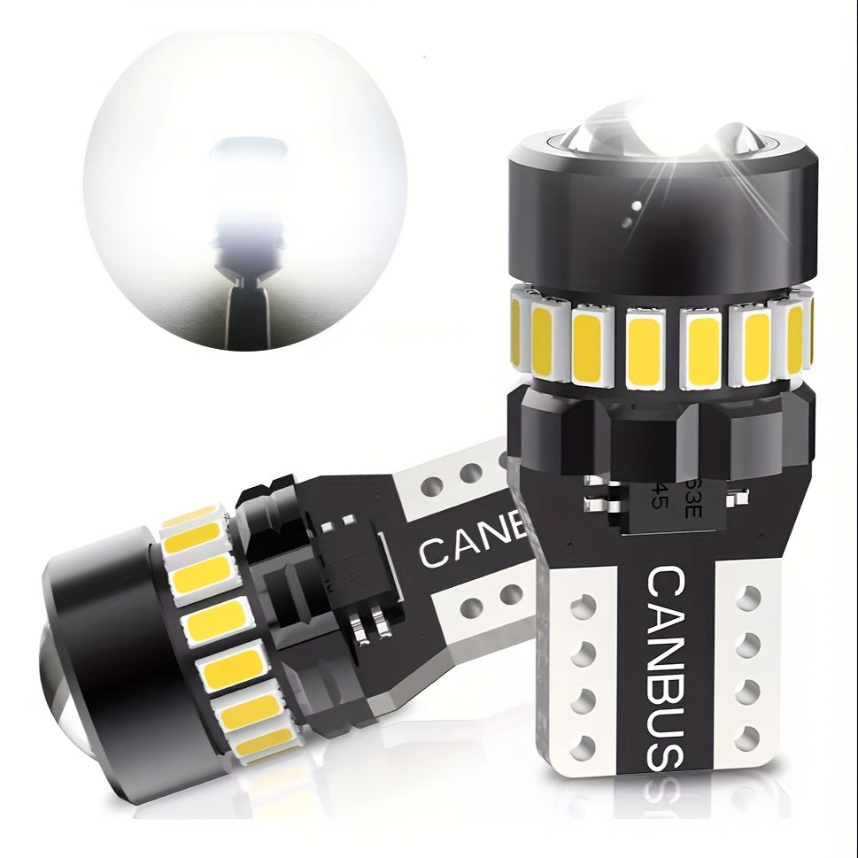 2 Pcs T10 W5W LED Headlight Bulbs for Car Interior Dome Map Door License Plate Black