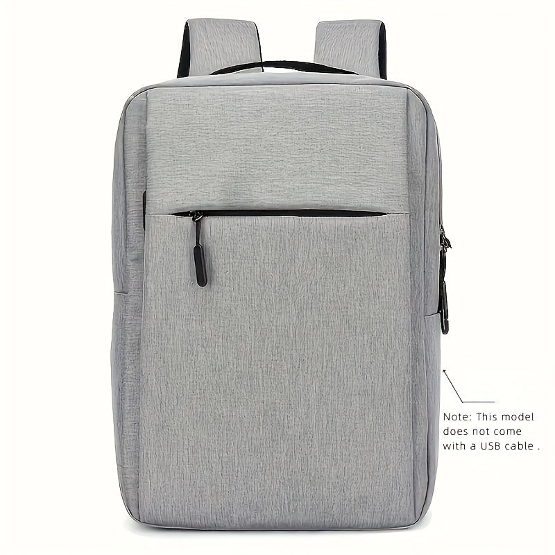 Large Nylon Travel Laptop Backpack with USB Charging and Stain-Resistant Features