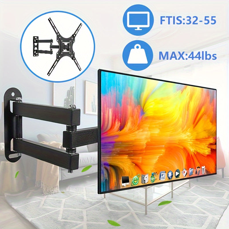 Full Motion TV Wall Mount for 32-55 Inch LED LCD Curved Screens VESA Compatible
