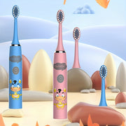 Electric Toothbrushes for Kids with Replaceable Ultra-Soft Bristles and Smart Timer (2 Pack)