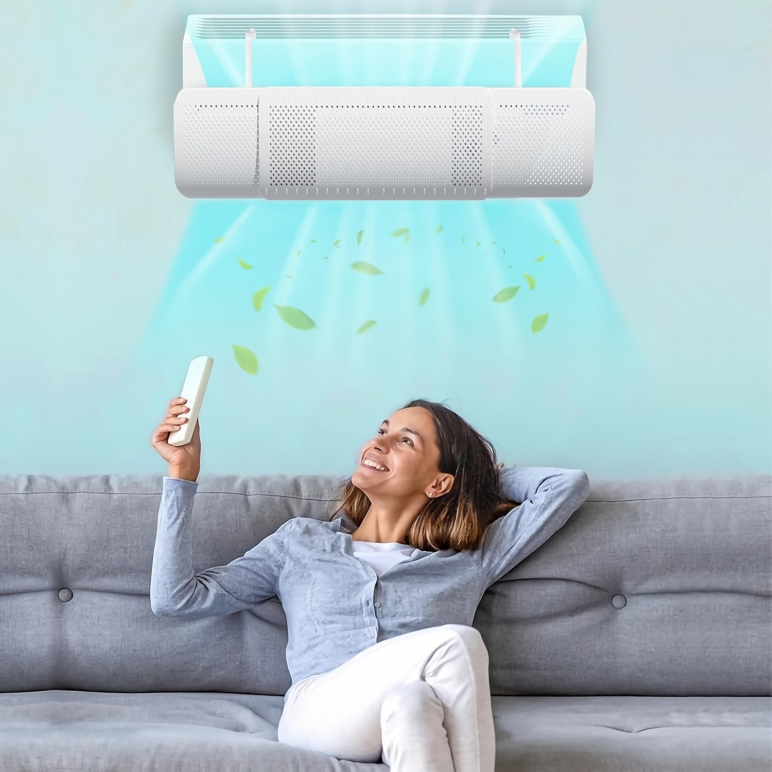 Adjustable 180° Rotating Air Conditioner Deflector for Home and Office Cool Indoor Airflow Plastic