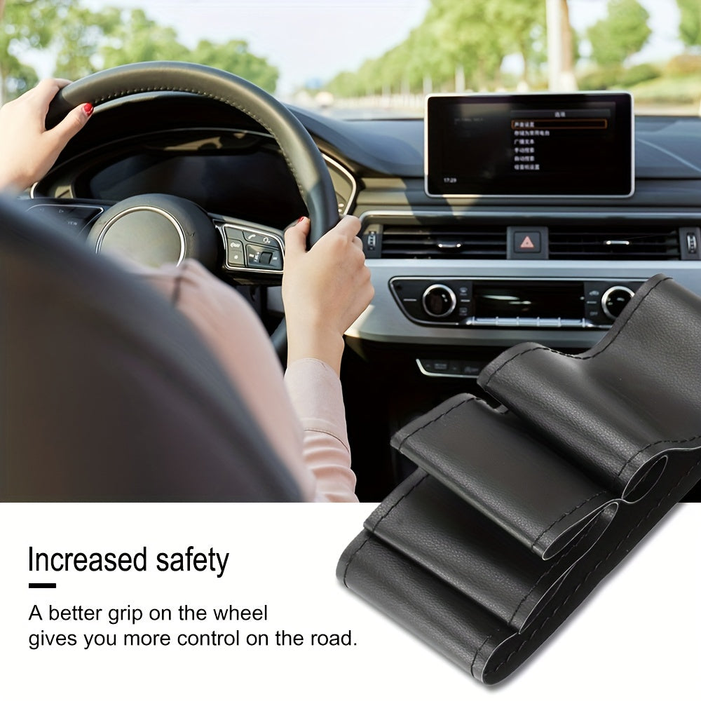 Universal teri avtomobil rul boshqich qopqog'i 38.1cm DIY ignalar va ip bilan