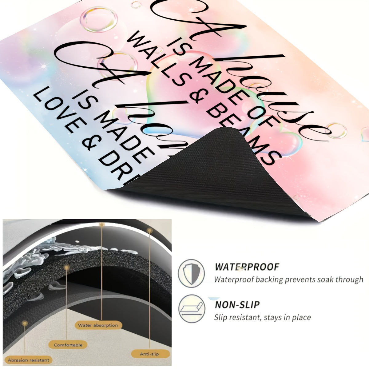 Katta Hajmdagi Tez Quriydigan Diatom Loyidan Yasalgan Pishirish Qopqog'i - Sevgi Bilan To'lgan Sirpanmaydigan Stol Matosi Elektr Stovlar va Qahva Mashinalari Uchun | Changdan himoyalangan va suv o'tkazmaydigan oshxona drenaj pad, uy oshxona bezaklari