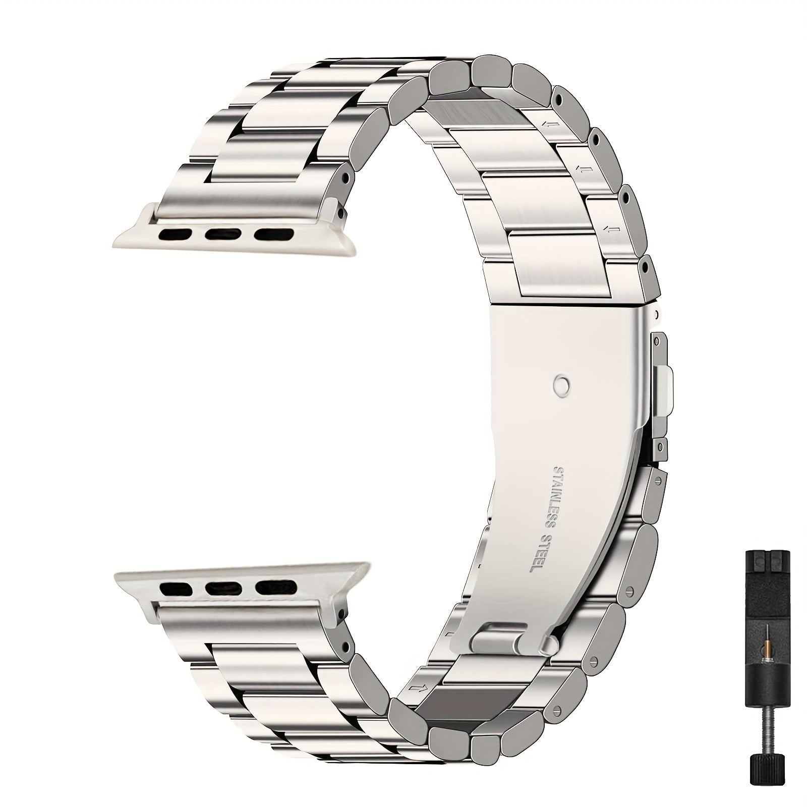 Stainless Steel Apple Watch Band with Case Compatible with Series 1-8 and SE 38mm-45mm