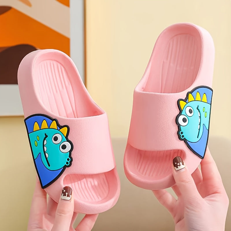 Kids' Cartoon Dinosaur Slides Waterproof Anti-Slip EVA Indoor Outdoor Casual Shoes
