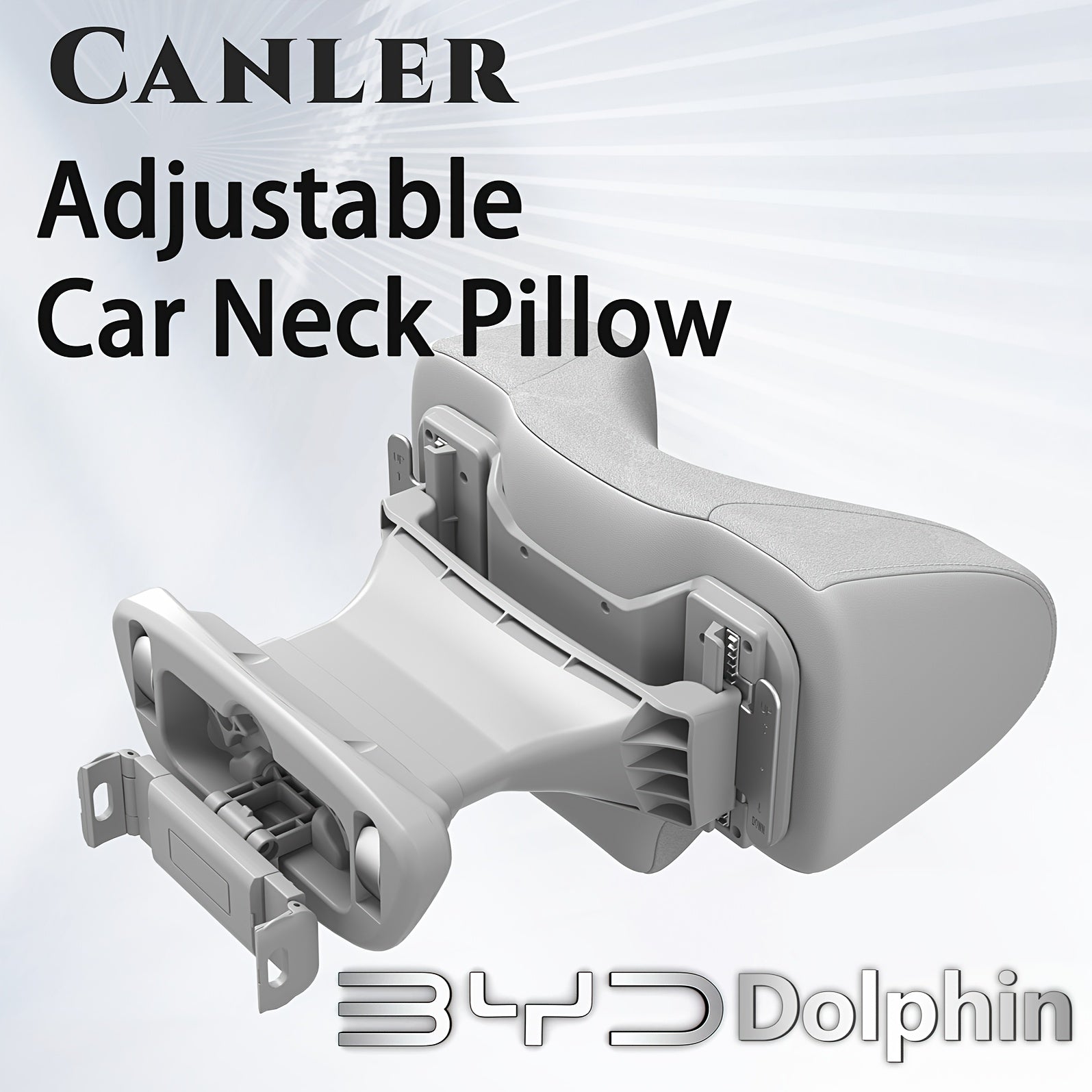 Adjustable Car Neck Pillow Memory Foam Headrest Support for Dolphin Seats