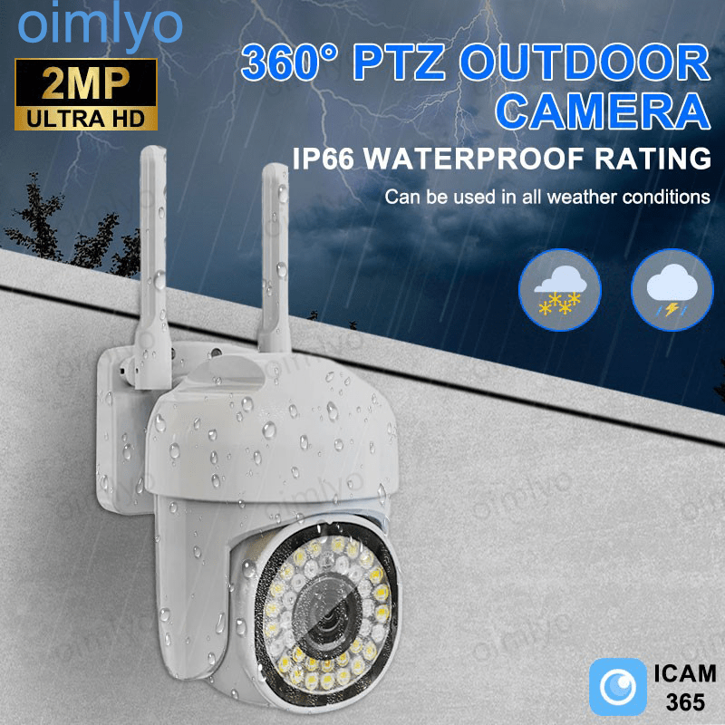 2MP Ultra HD WiFi Security Camera with 2-Way Audio Night Vision Pan-Tilt Tracking Waterproof