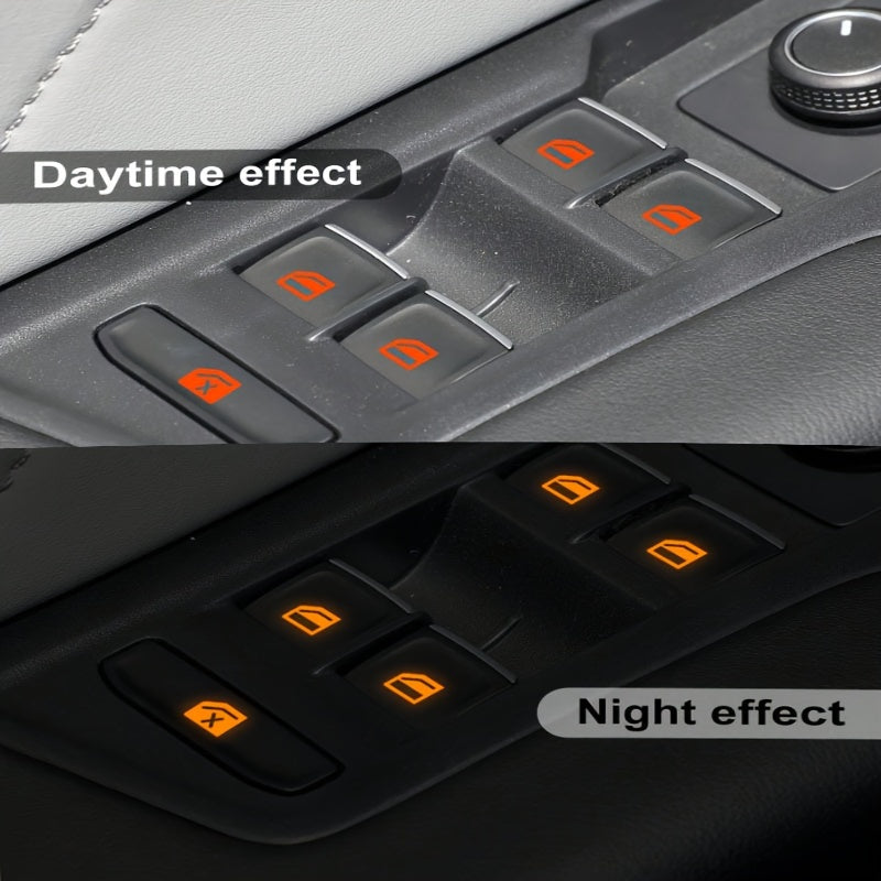 Avtomobil ichki o'rindiq kaliti decal stiker yoritgichli o'z-o'zidan yopishadigan yashil ko'k apelsin