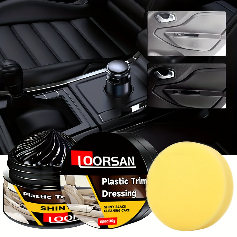 Plastic Restorer Paste for Car Surfaces Black Shine Restores Aging Damage Easy Application