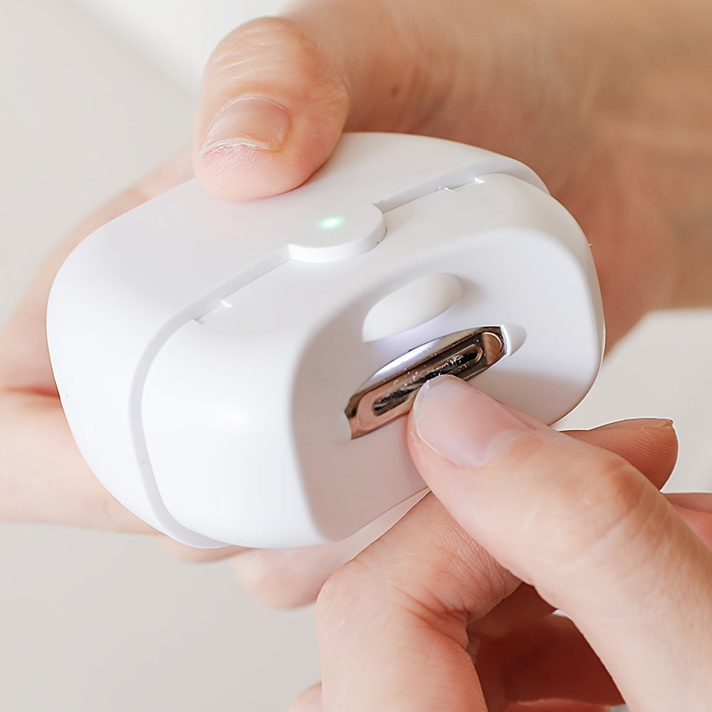 Electric Nail Clipper with Built-in Grinder Rechargeable Lithium Battery USB Charging