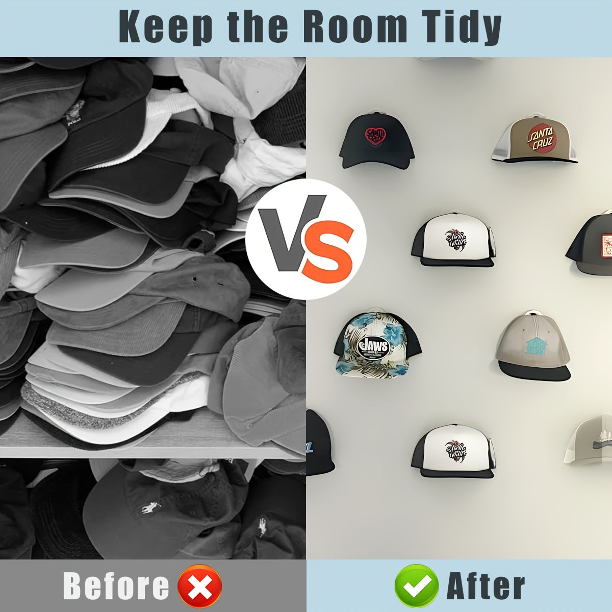 Perchero de pared para interior con ganchos adhesivos para exhibición y almacenamiento