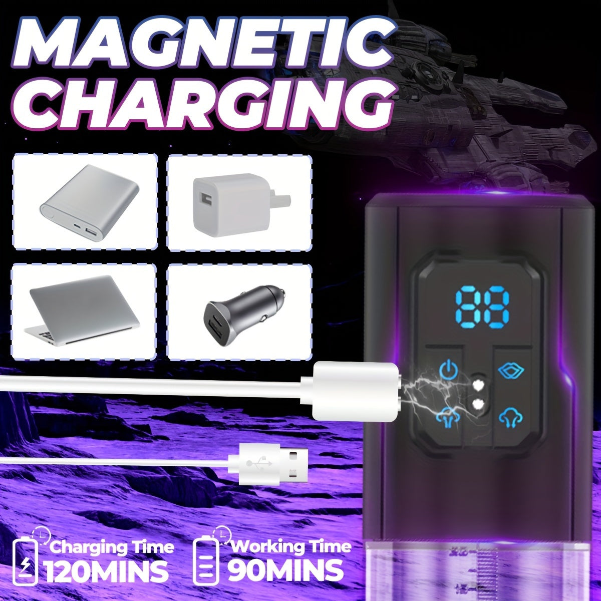 Male Electric Penis Pump Vacuum Pump with 4 Training Modes and 3 Suction Levels