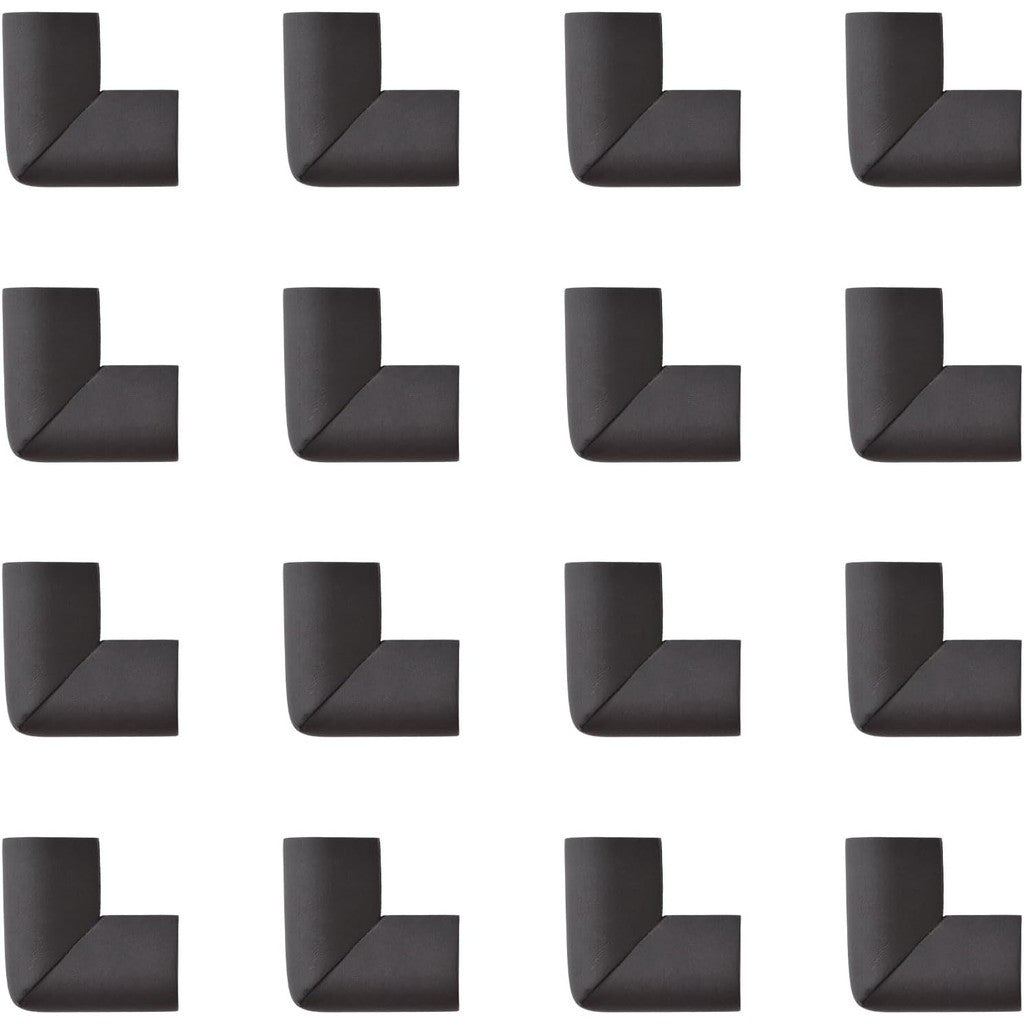 Shisha va mebel uchun 16 ta qora silikon burchak himoyachilari to'plami