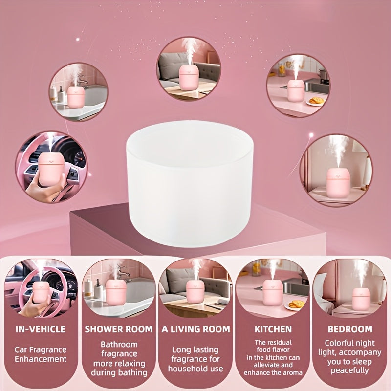 USB Facial Steamer Humidifier for Dry Oily Skin Ultrasonic Mist Desk Car