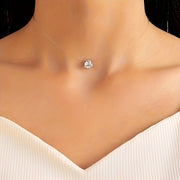 Женское ожерелье-подвеска с имитацией в форме сердца и прозрачной цепочкой из рыболовной лески