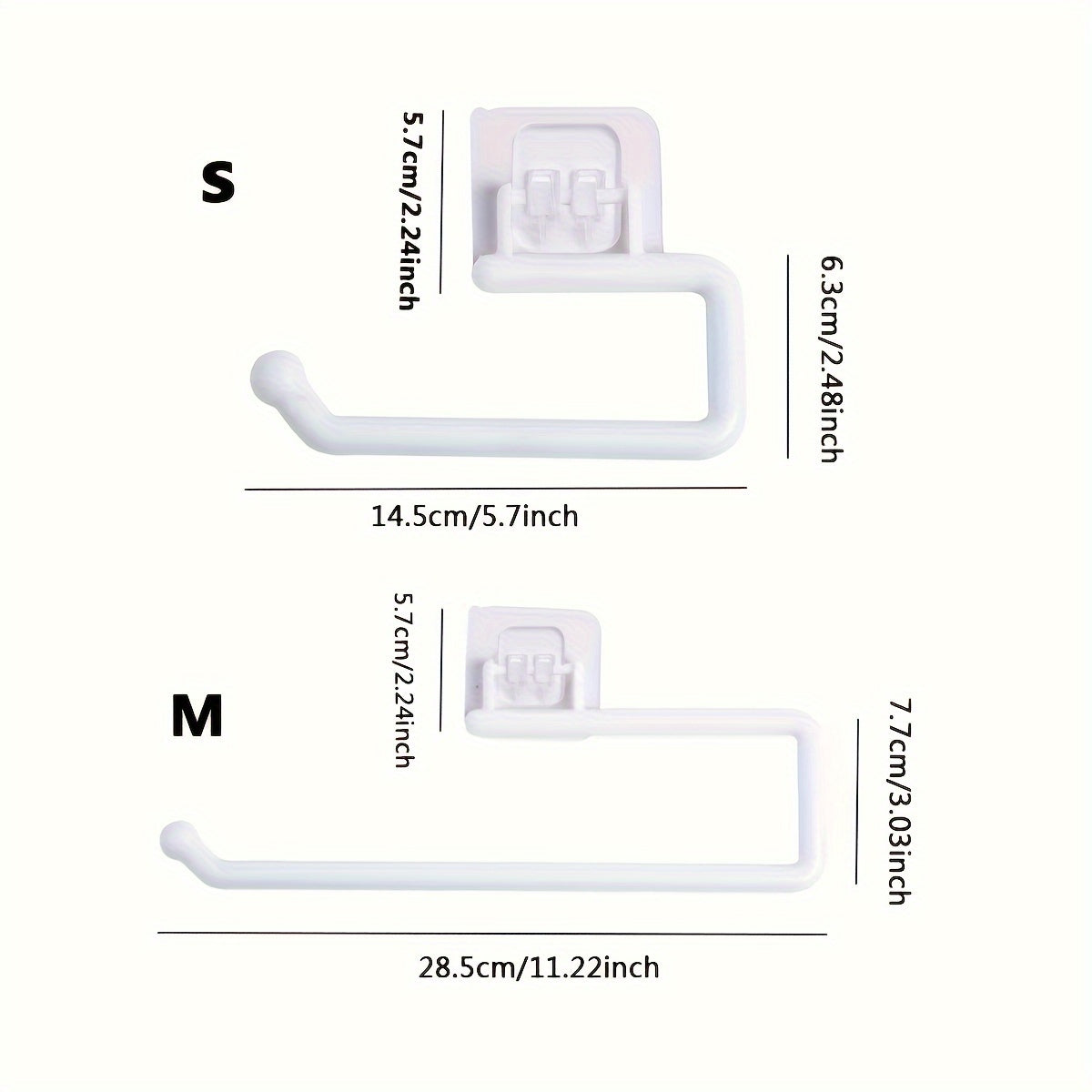 No-Drill Kitchen Bathroom Tissue Holder with Roll Paper Rack and Towel Hook