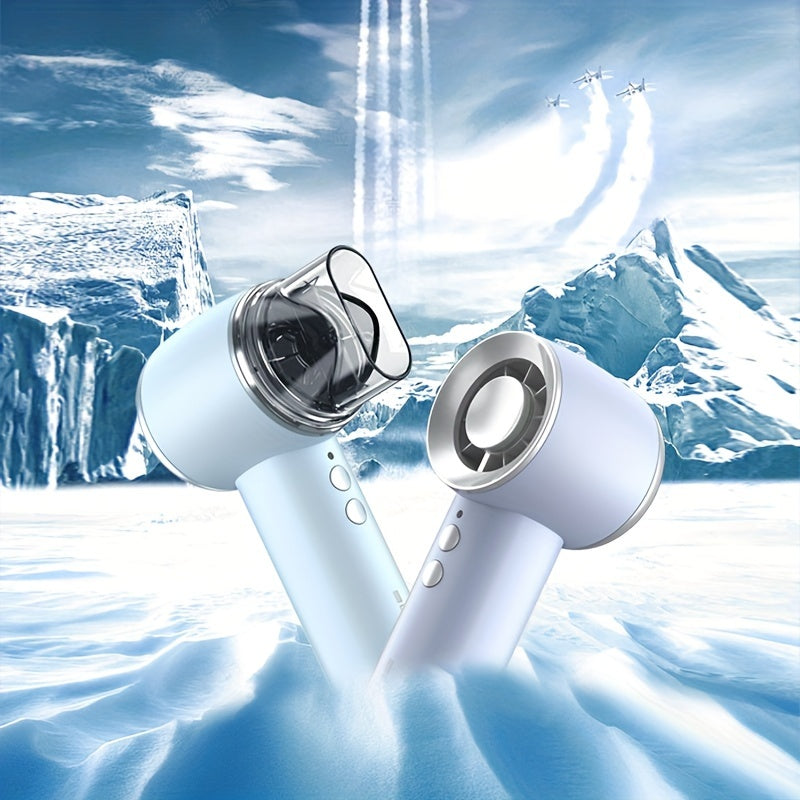 Portable Handheld Mini Plastic Fan with Adjustable Speed for Travel and Outdoor Use