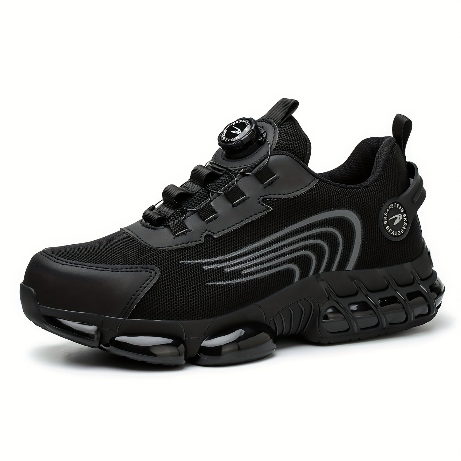 Durable Safety Shoes with Steel Toe Cap Breathable Mesh Non-Slip Rubber Sole for Work and Outdoor