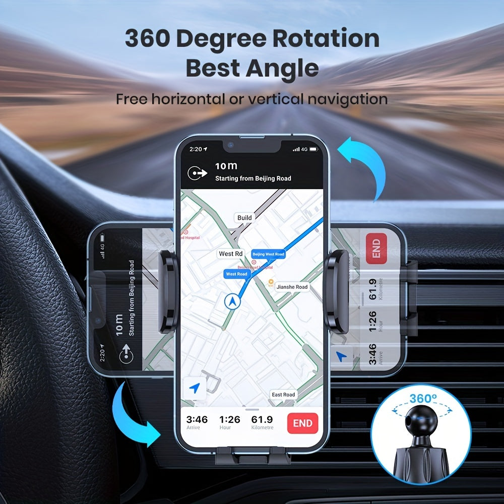Universal Car Phone Mount Metal Hook Air Vent Smartphone Holder