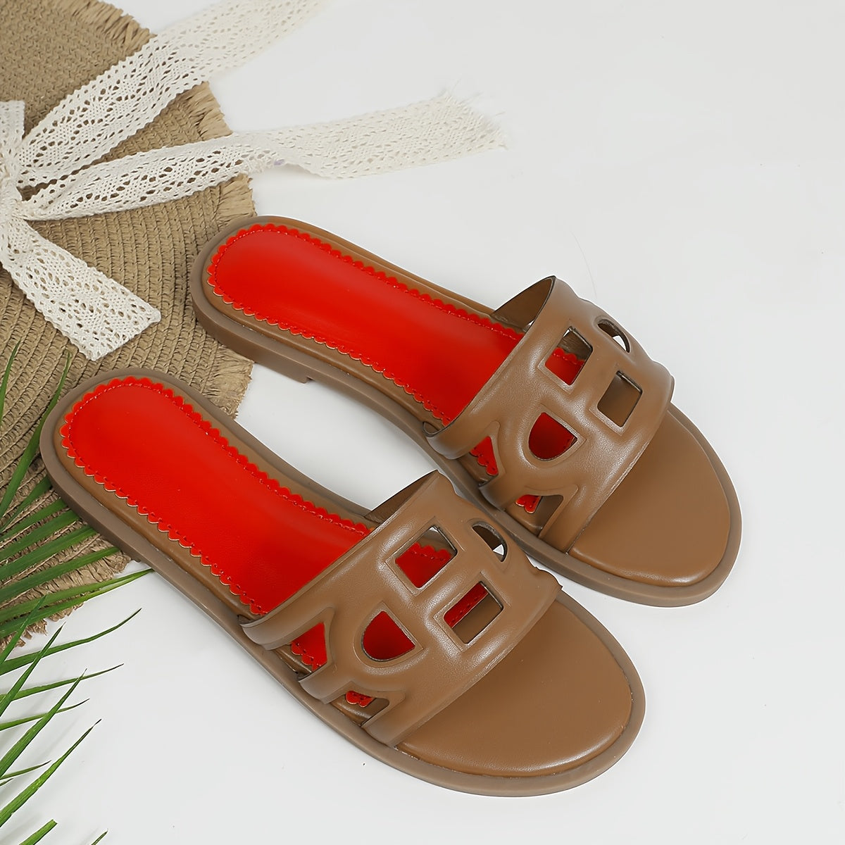 Women's Slip-On Round-Toe Flat Shoes Lightweight Comfortable Embossed Laser Designs