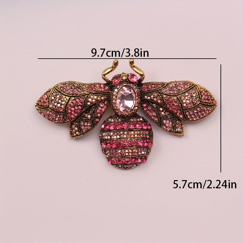 Модная кристальная брошь в виде пчелы с блестящими стразами - стильная заколка для поднятия настроения