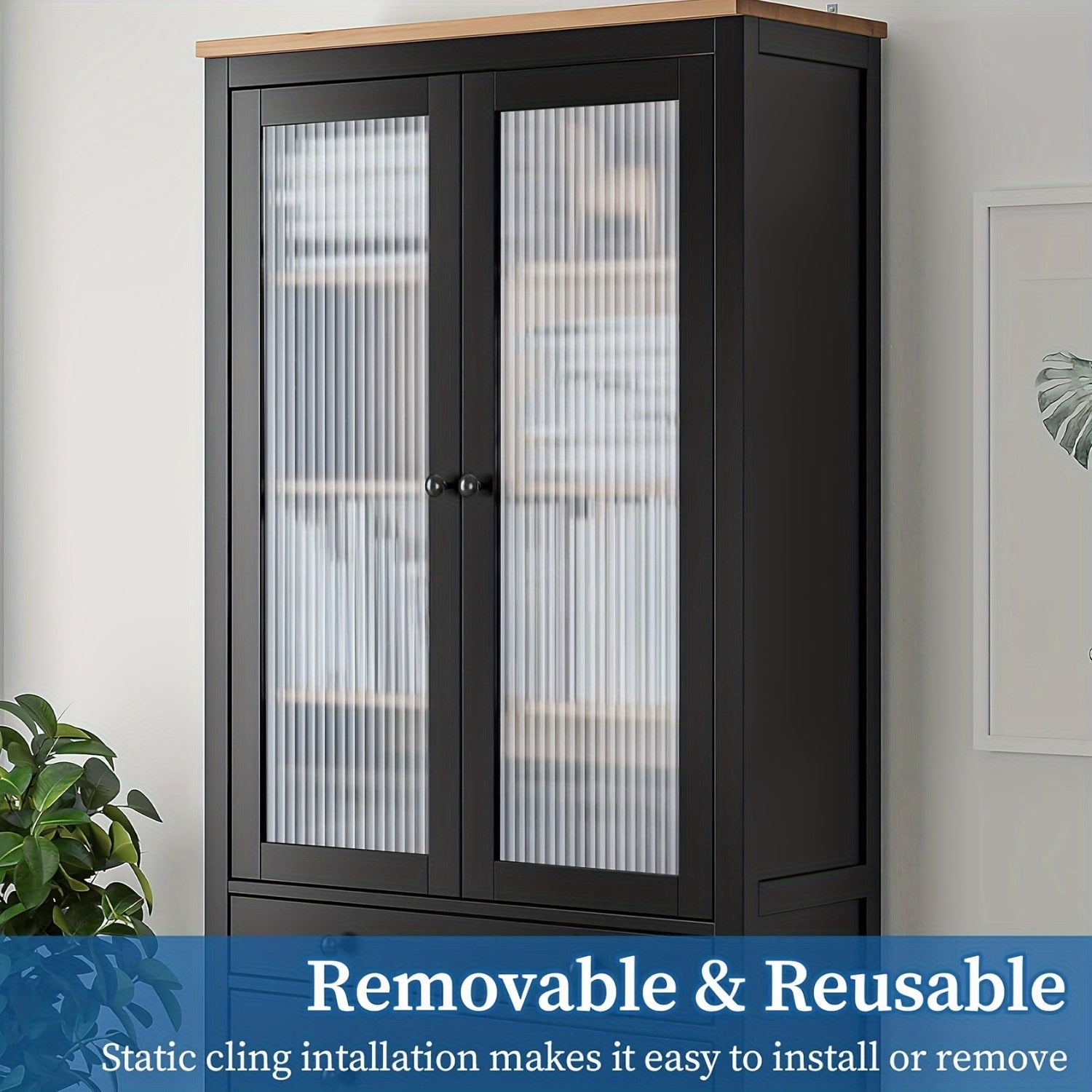 PVC Window Film 10mil Static Cling Glass Sticker for Bedroom Living Room Decor