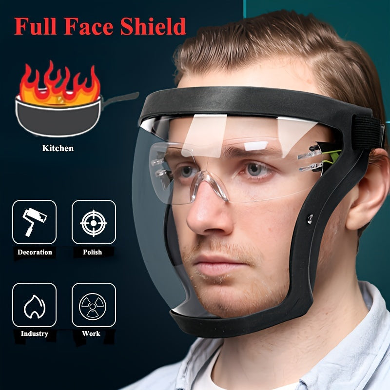 Transparent Plastic Protective Mask for Outdoor and Kitchen Use
