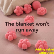 Pink Velvet Non-Slip Blanket Clip for Bedding Sheets and Blankets 1 Pack