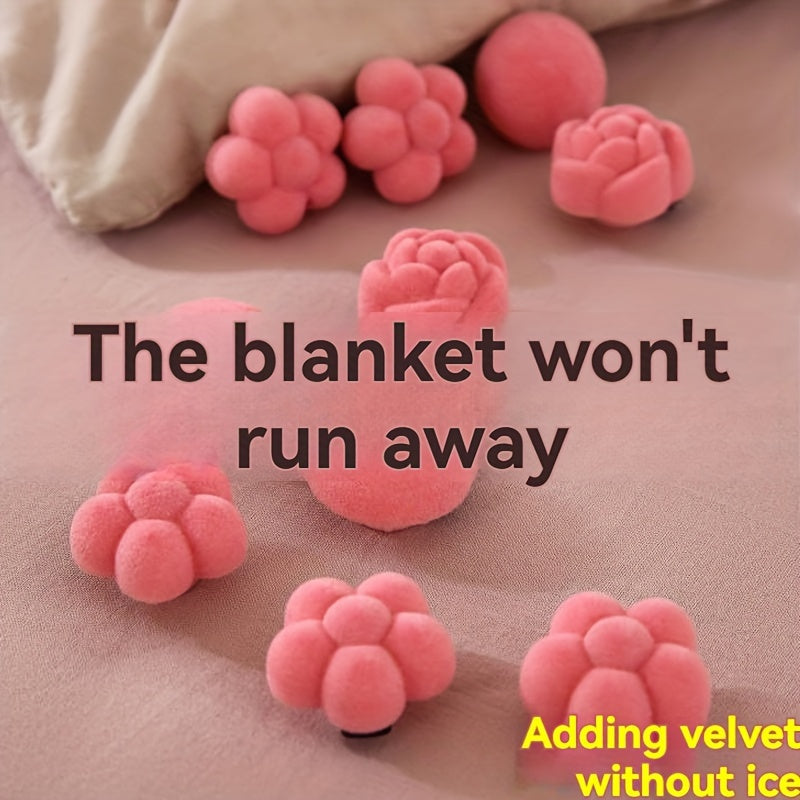 Pink Velvet Non-Slip Blanket Clip for Bedding Sheets and Blankets 1 Pack