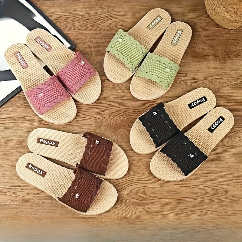 Women's EVA Flat Sandals Open-Toe Slip-On Summer Beach Shoes