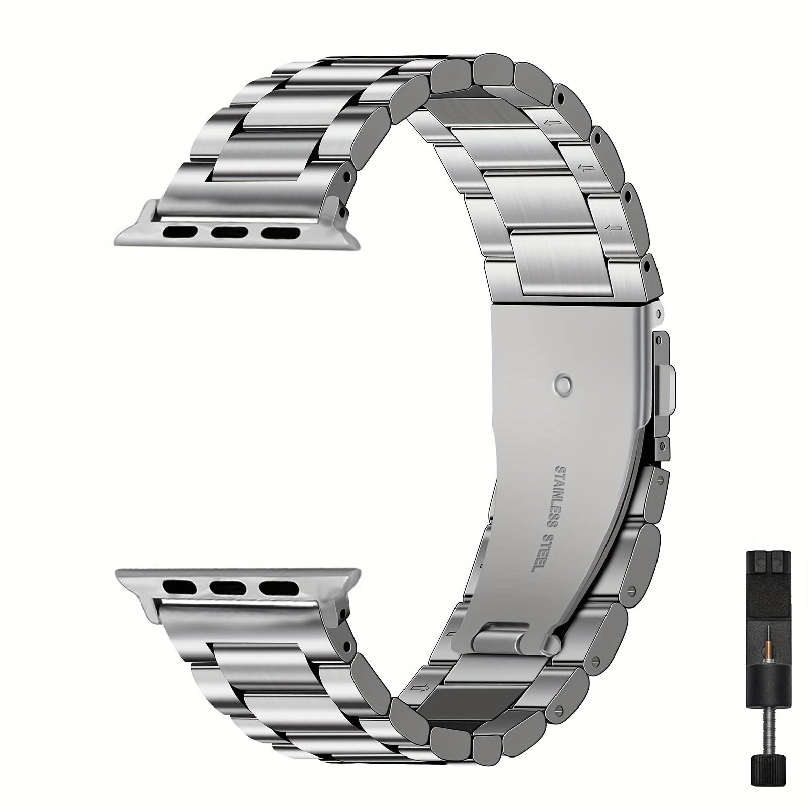 Stainless Steel Apple Watch Band with Case Compatible with Series 1-8 and SE 38mm-45mm