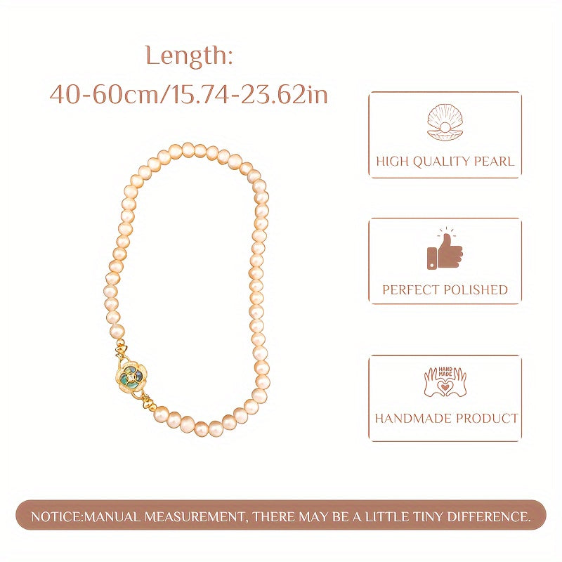 Pearl and Shell Flower Necklace for Women Elegant Jewelry for Celebrations
