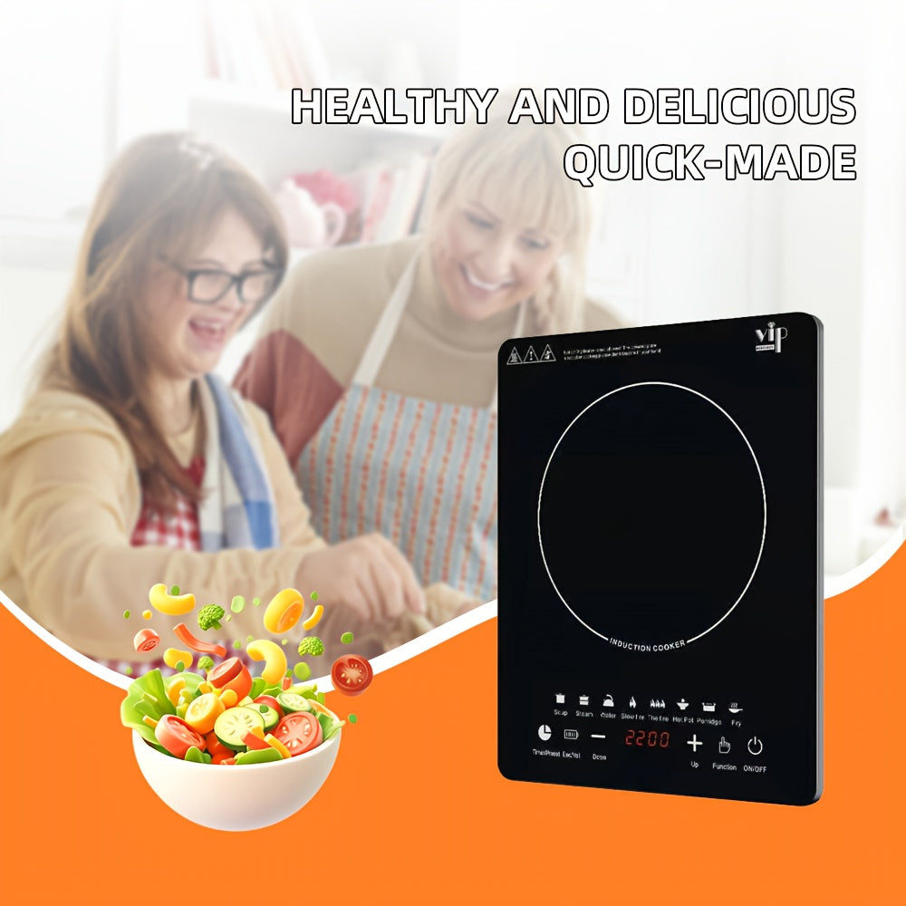 220V Induction Cooktop with Precision Temperature Control Easy to Clean Oil Resistant