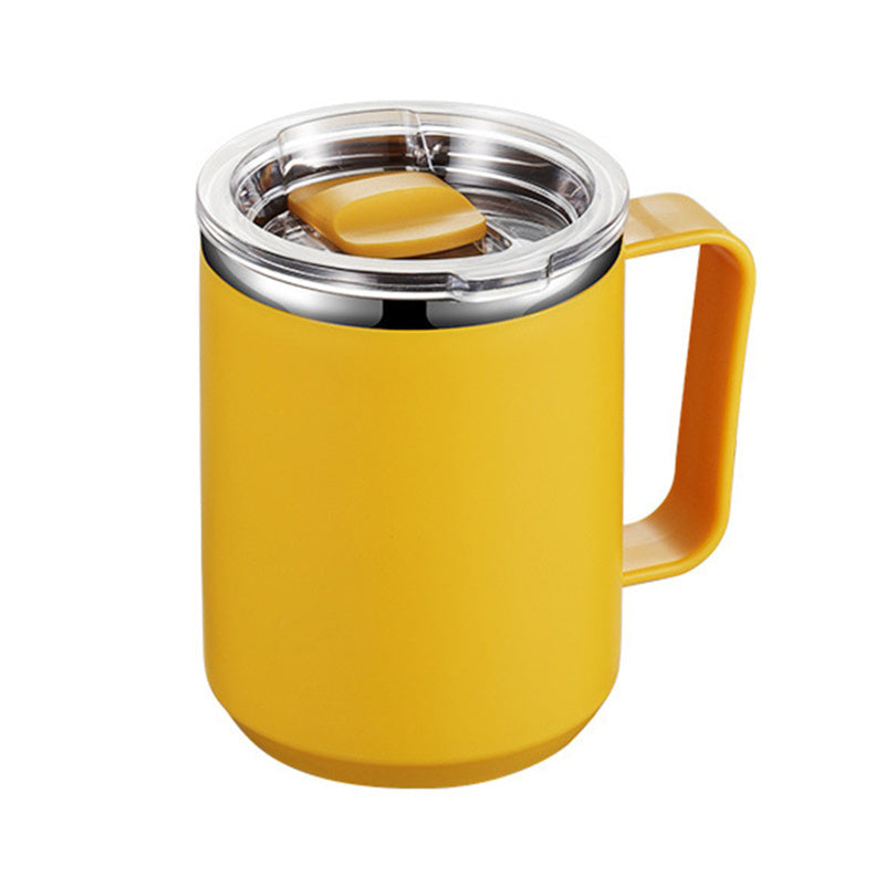 Insulated Stainless Steel Coffee Mug with Handle and Lid for Office Outdoor School