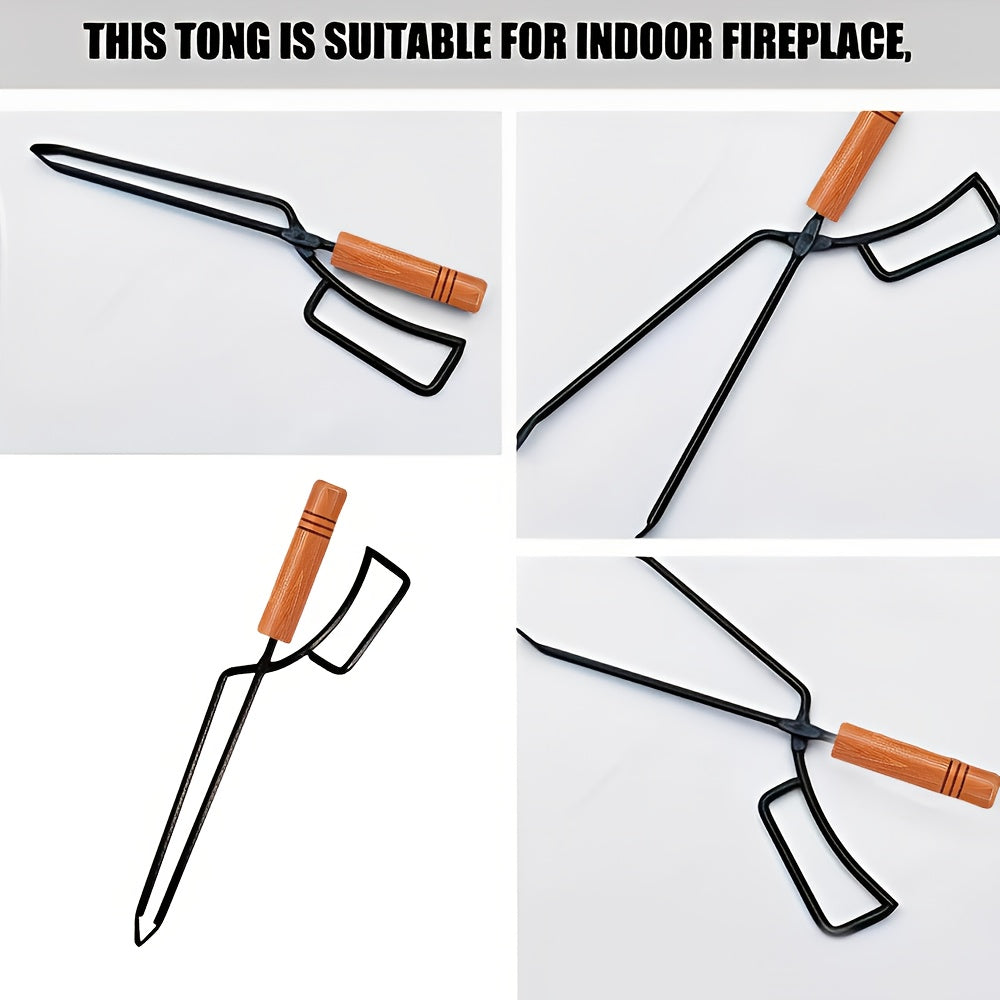 Charcoal Tongs for Outdoor Fireplaces and Campfires Heavy Duty Steel